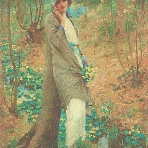 Woman in a spring landscape  1924